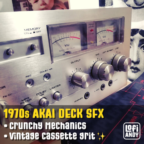 1970s AKAI Cassette Deck Sound Effects - Lofi Andy