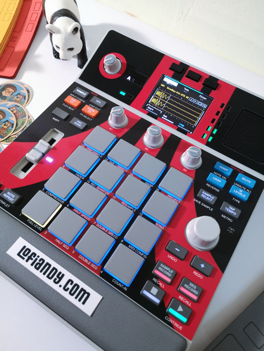 ATARI 02 (black) - AKAI MPC Sample Skin - Lofi Andy