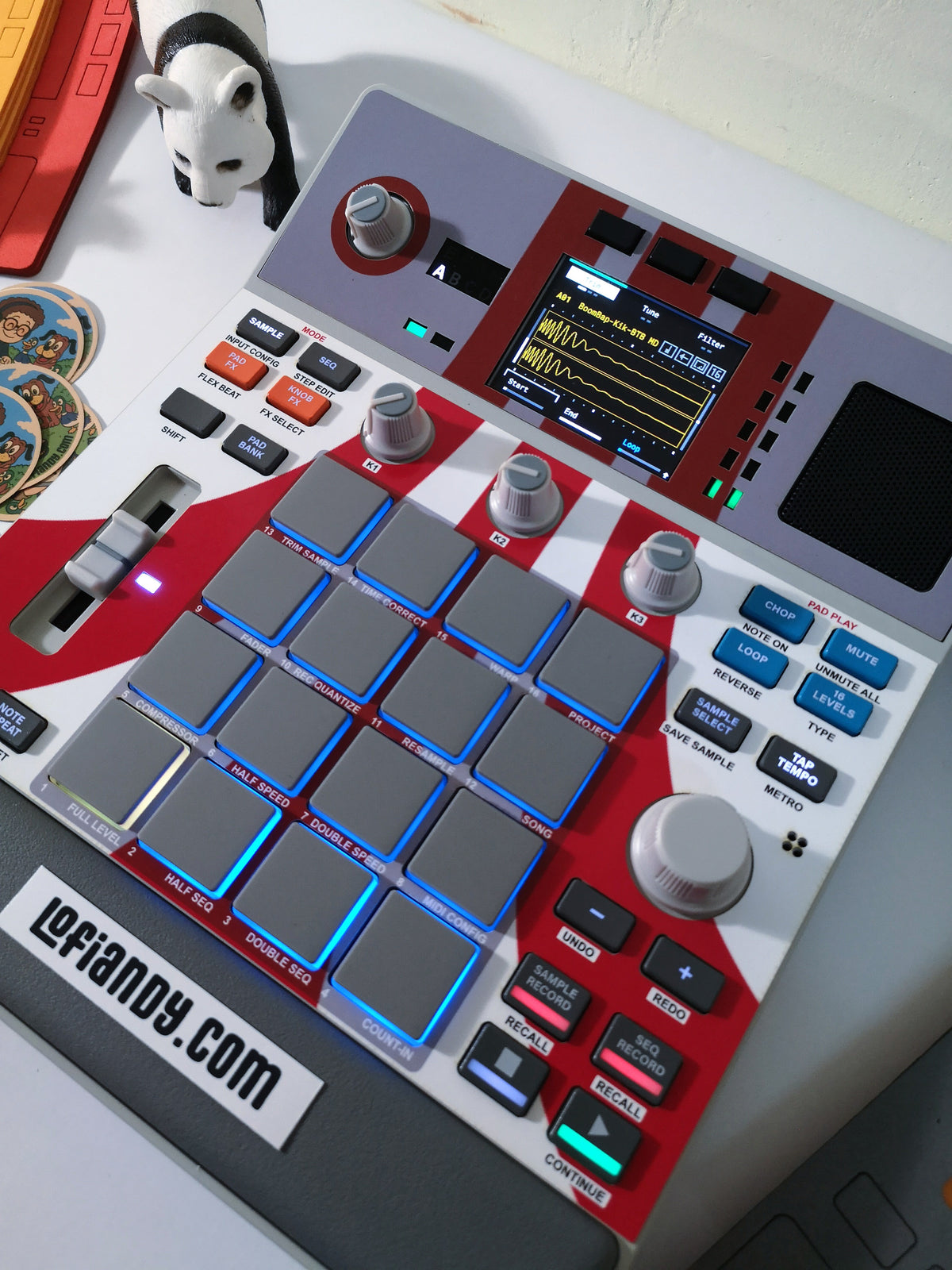 ATARI 01 (white) - AKAI MPC Sample Skin - Lofi Andy
