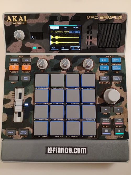 Camouflage Green - AKAI MPC Sample Skin - Lofi Andy