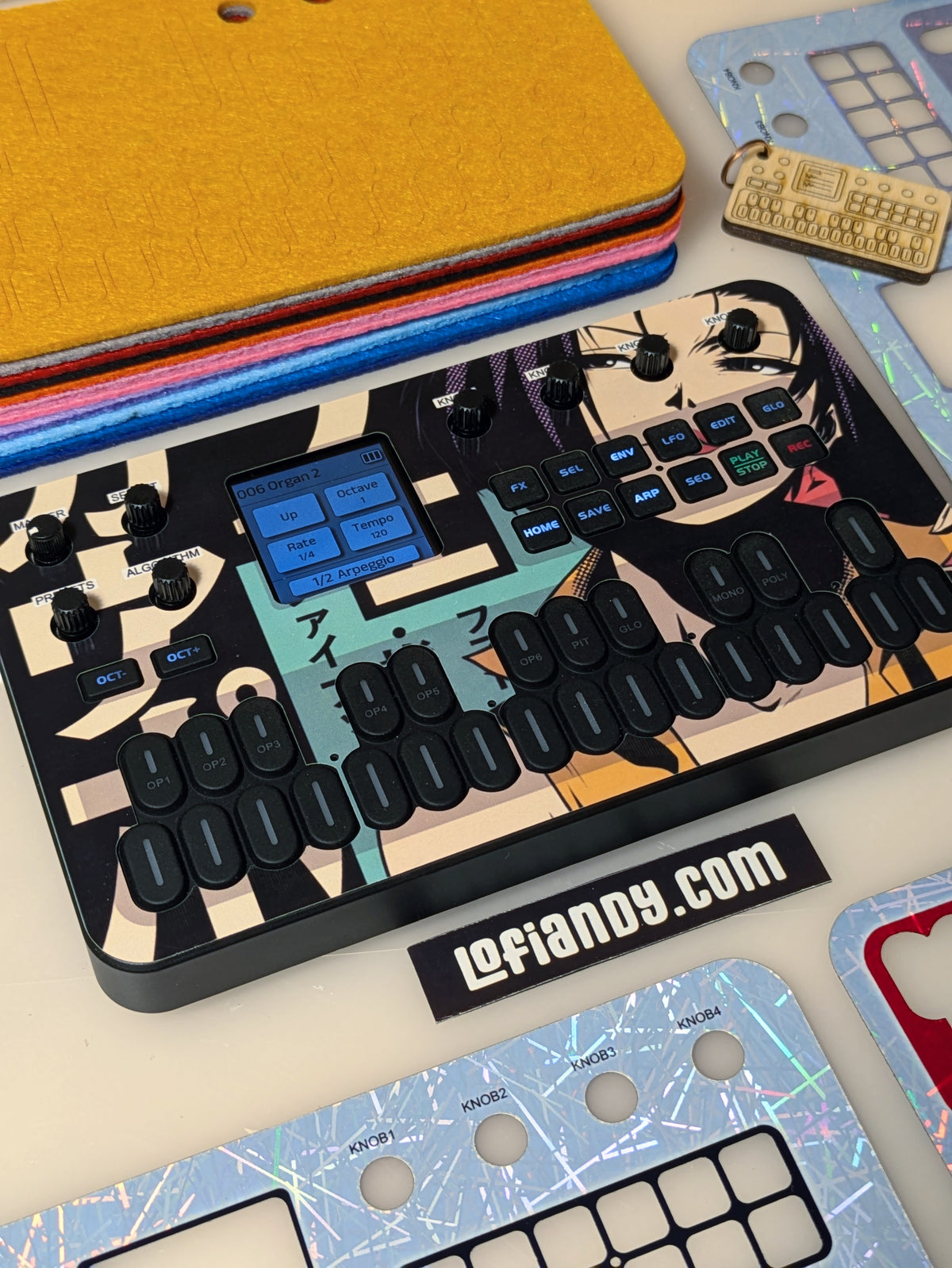 Discounted Skin Set and Free Felt Dust Cover for M-VAVE FM-1 - Lofi Andy