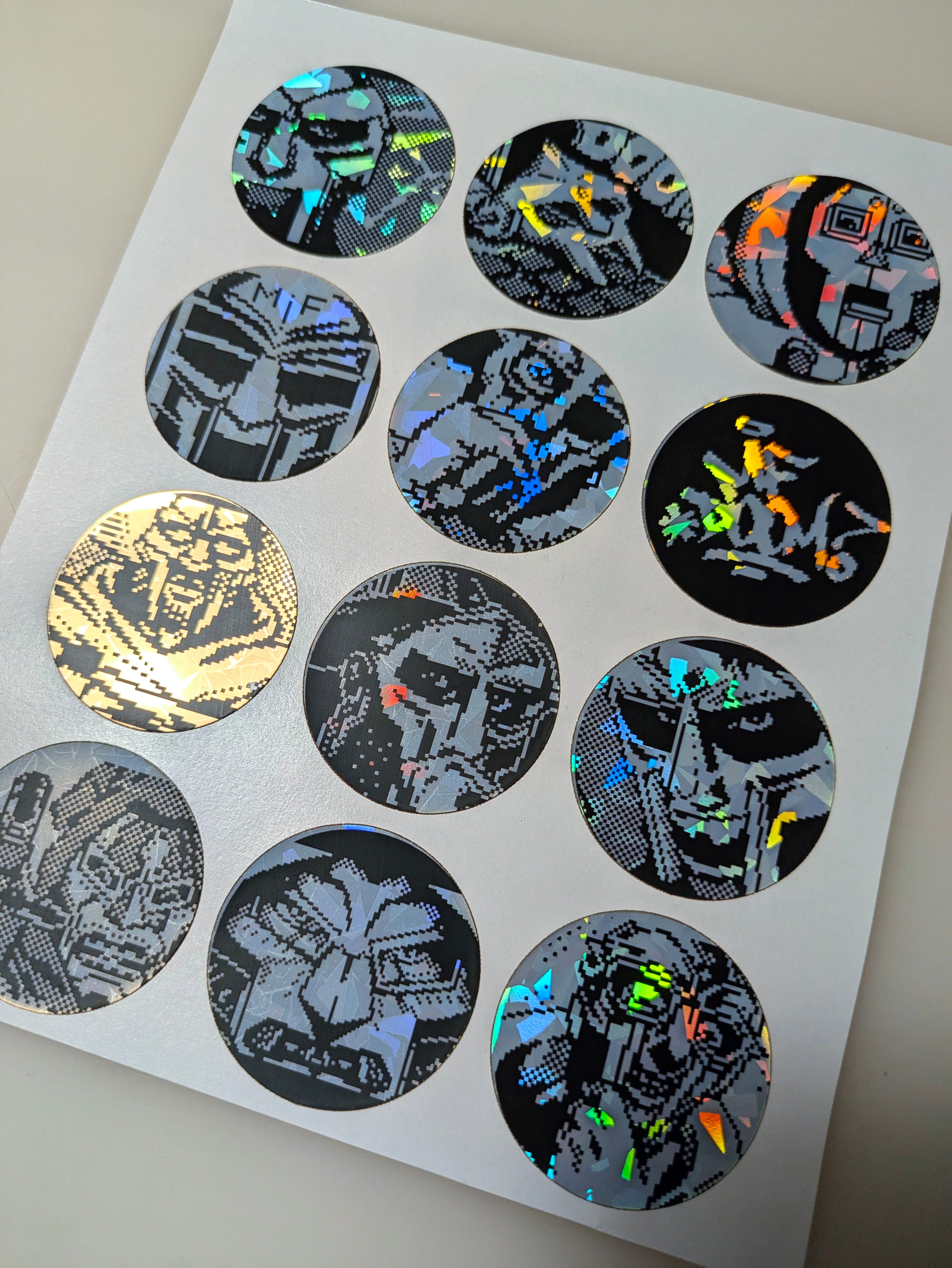 MF DOOM Pixel Art - Holographic Sticker Set