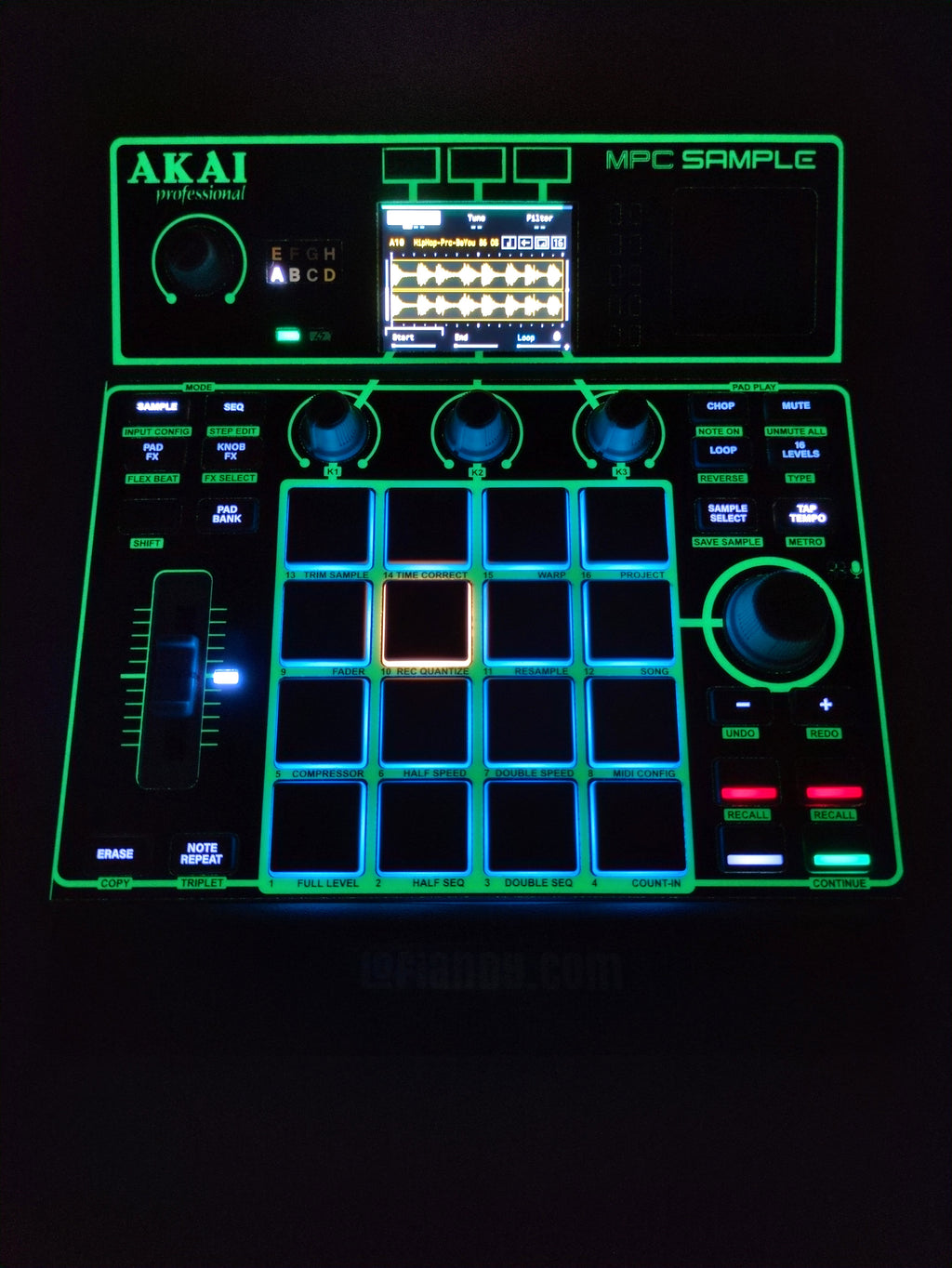 Glow in the Dark - AKAI MPC Sample Skin