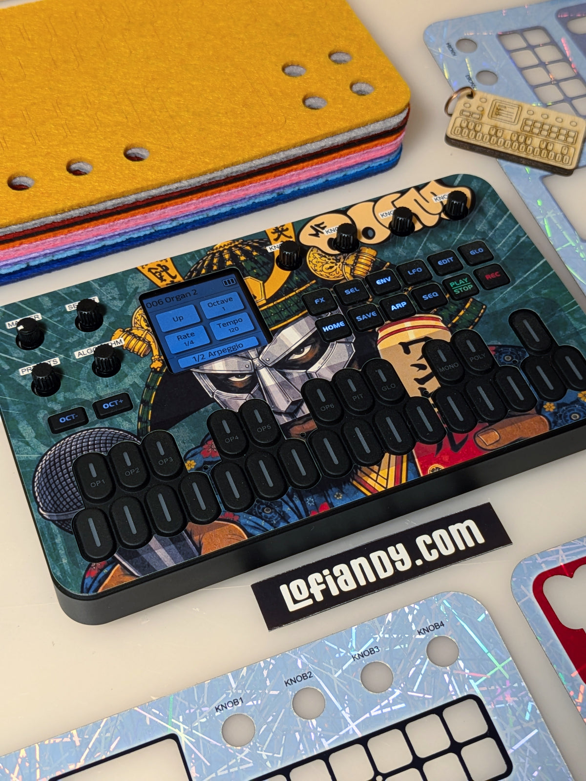 Discounted Skin Set and Free Felt Dust Cover for M-VAVE FM-1 - Lofi Andy