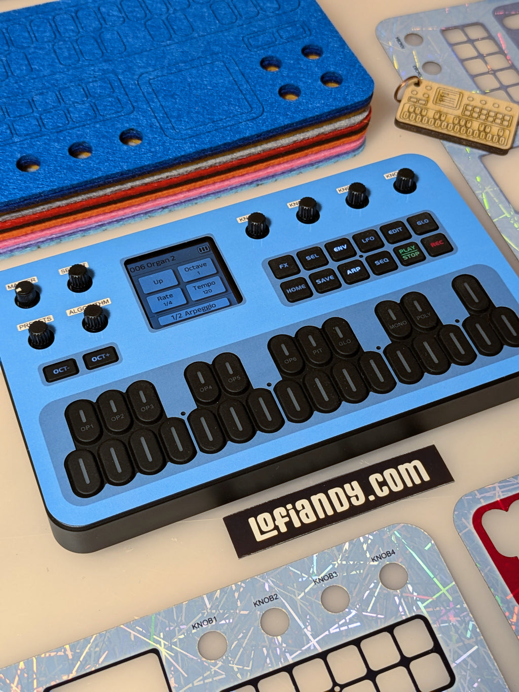 Discounted Skin Set and Free Felt Dust Cover for M-VAVE FM-1 - Lofi Andy
