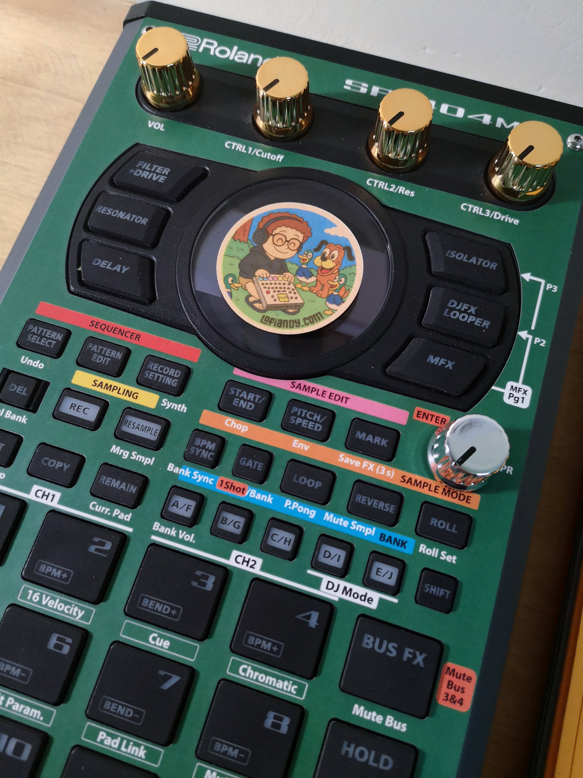 Solid Green - Roland SP-404 MKII Skin - Lofi Andy