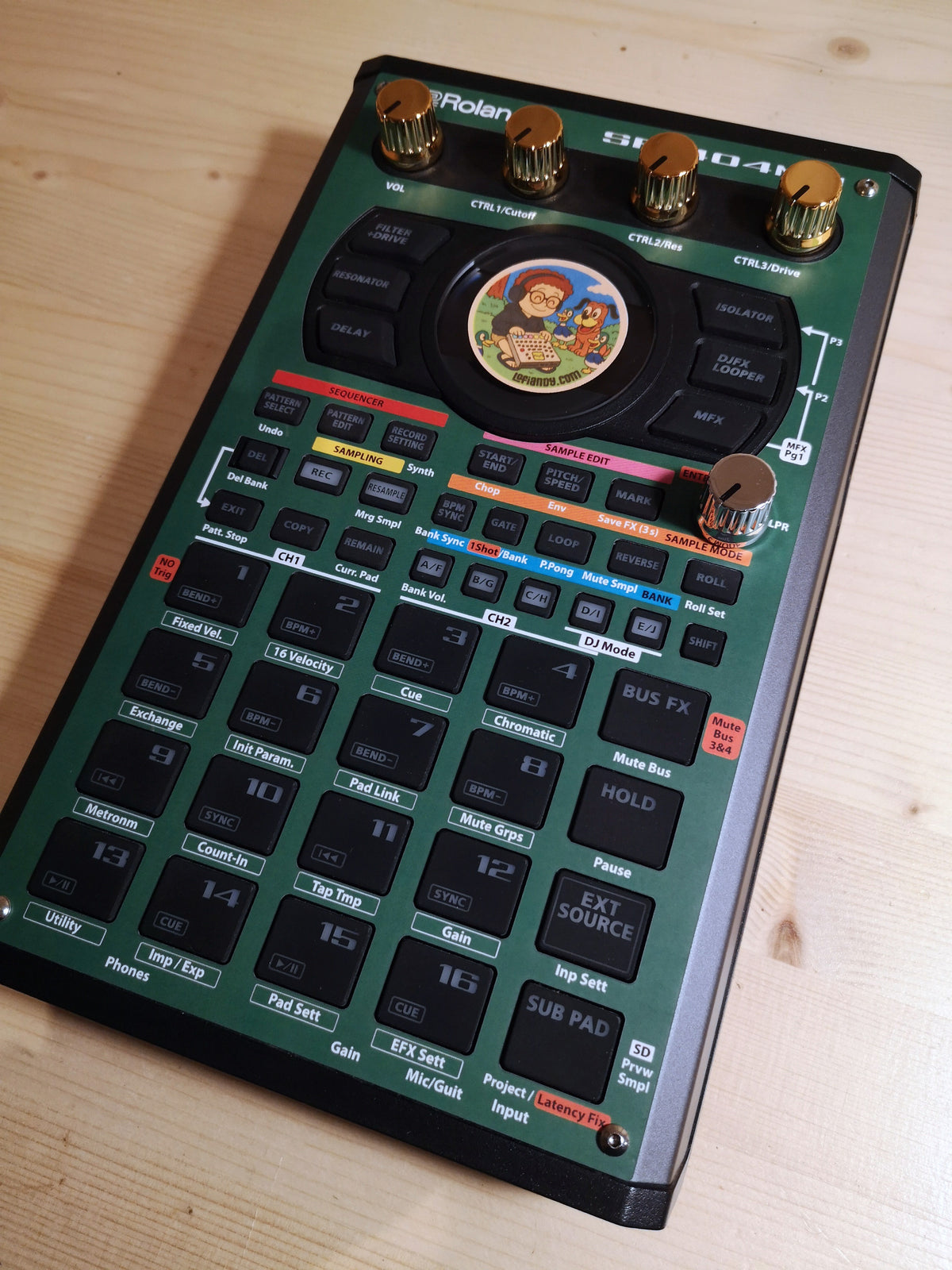 Solid Green - Roland SP-404 MKII Skin - Lofi Andy