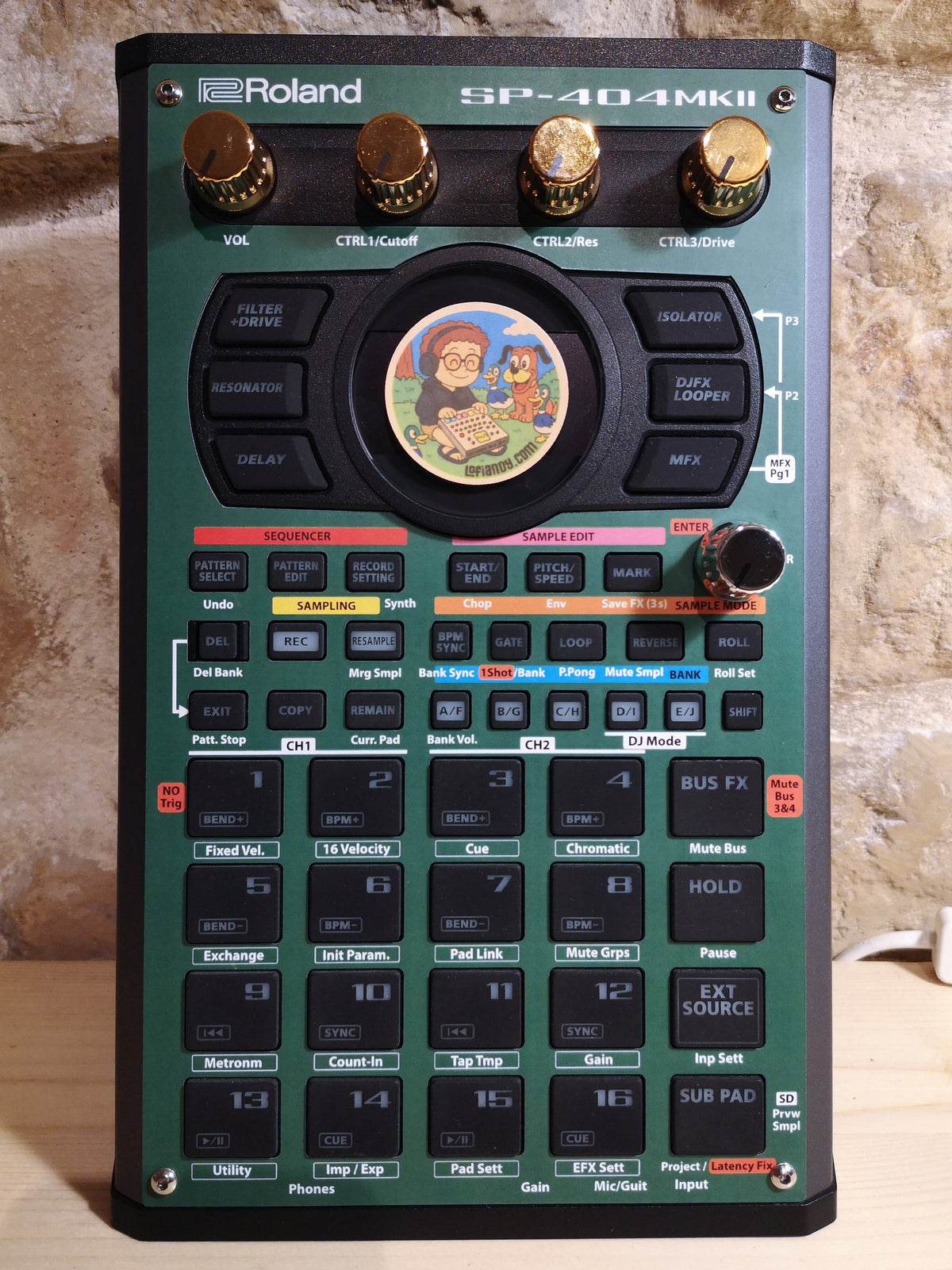 Solid Green - Roland SP-404 MKII Skin - Lofi Andy