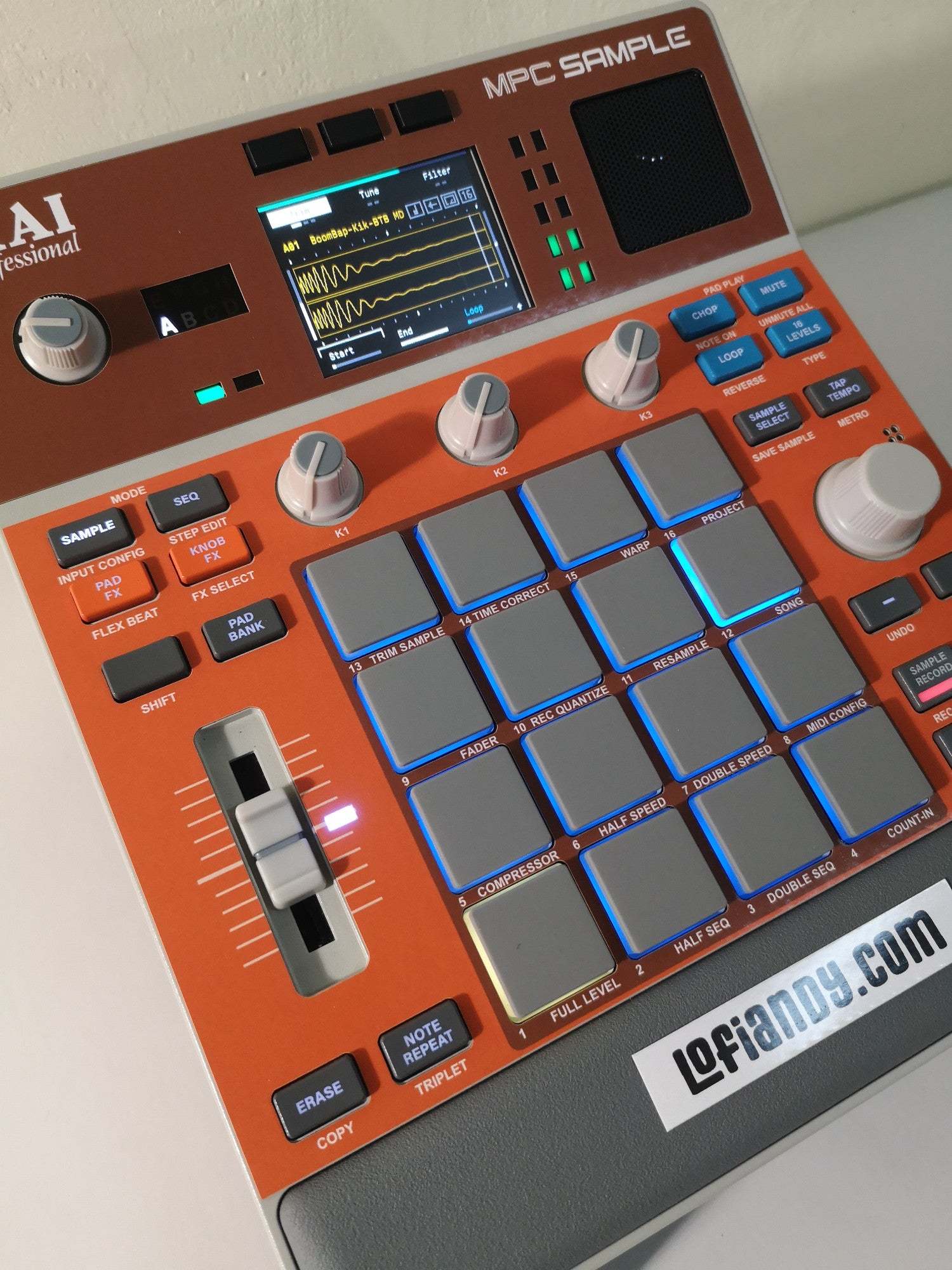 Solid Orange - AKAI MPC Sample Skin - Lofi Andy