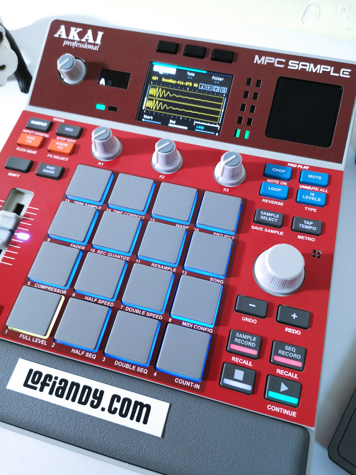 Solid Red - AKAI MPC Sample Skin - Lofi Andy