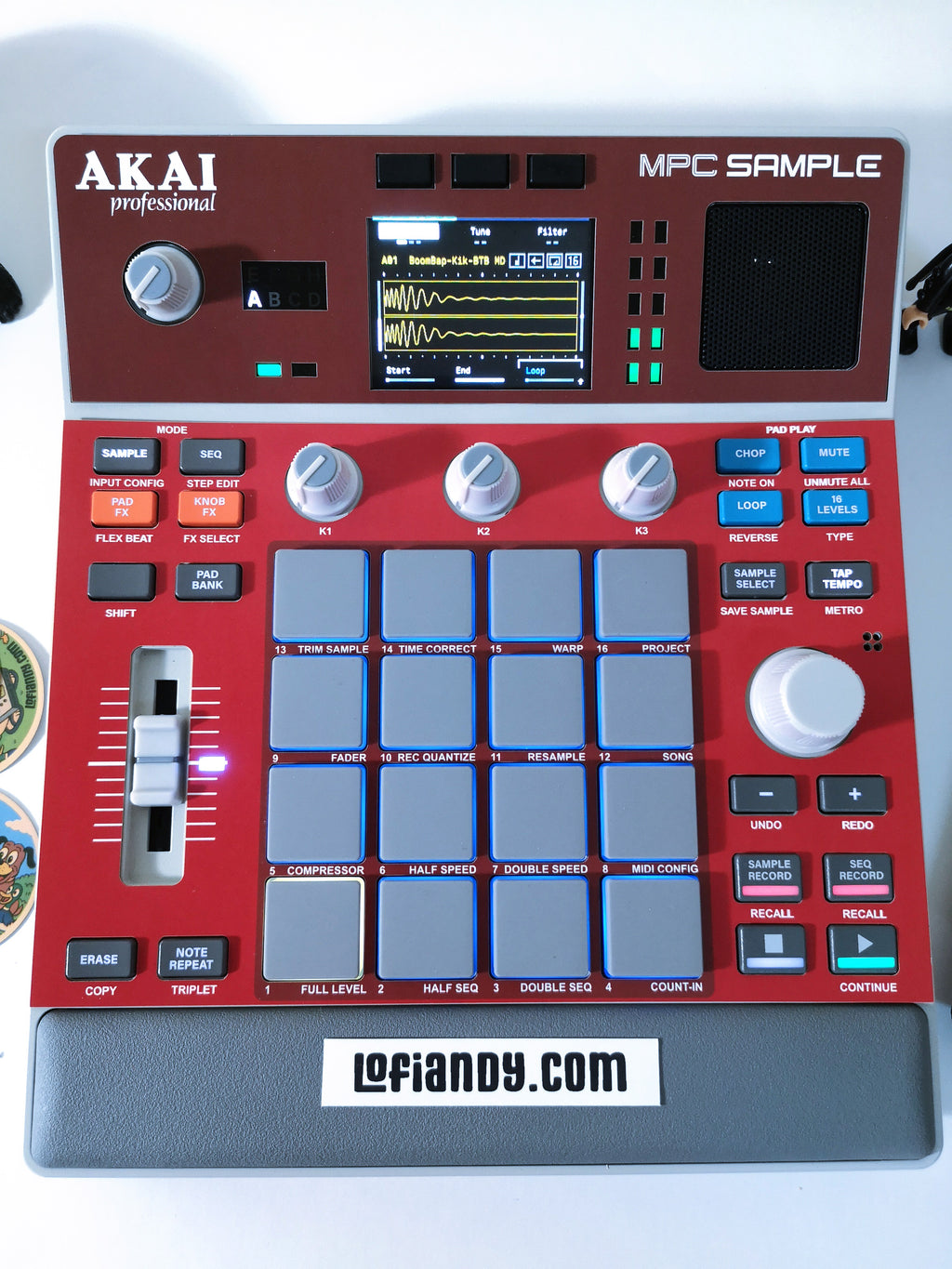 Solid Red - AKAI MPC Sample Skin - Lofi Andy