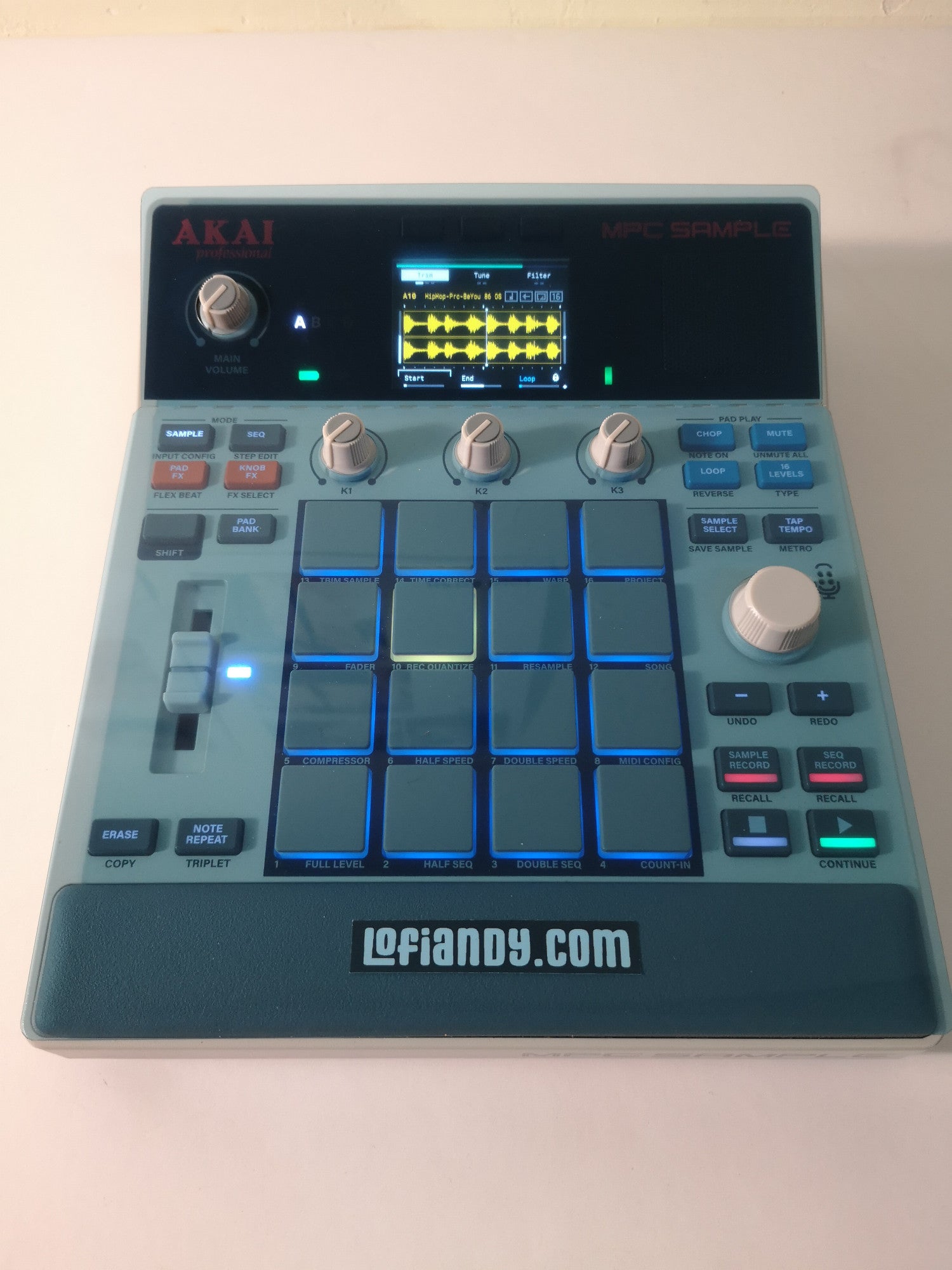 Translucent Blue Dust Cover - AKAI MPC Sample