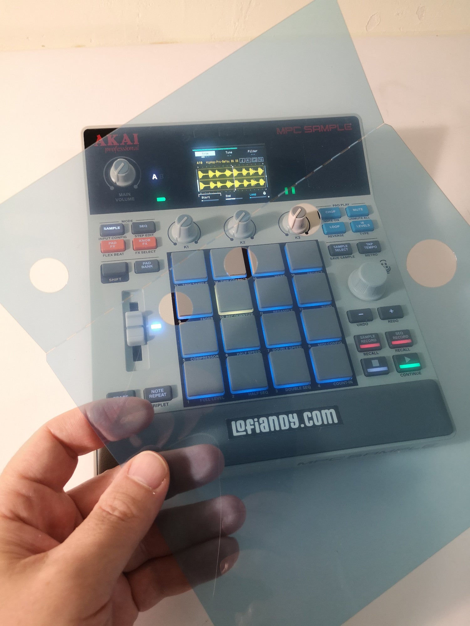 Translucent Blue Dust Cover - AKAI MPC Sample