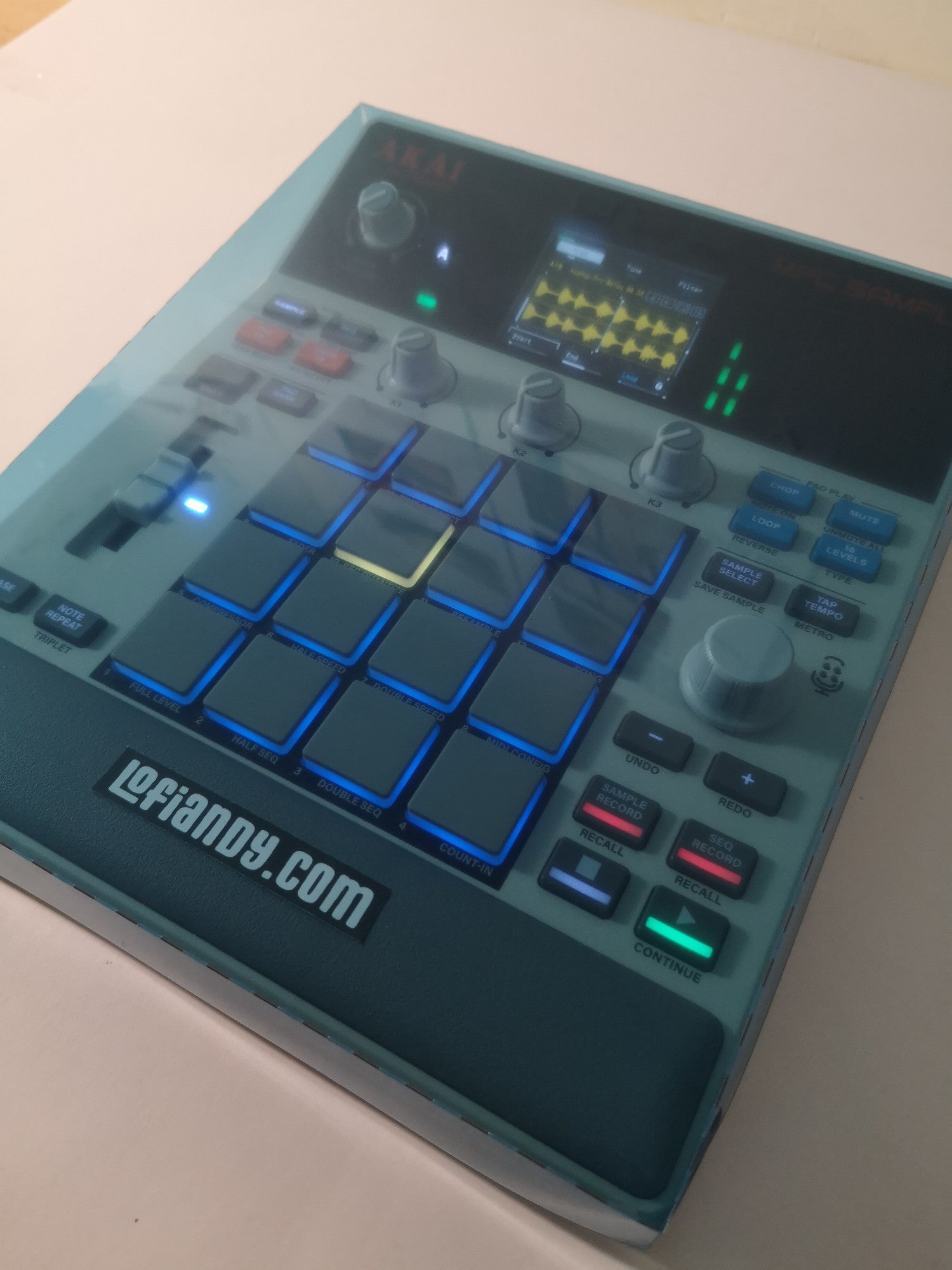 Translucent Blue Dust Cover - AKAI MPC Sample